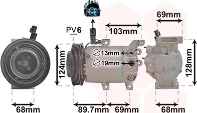 Van Wezel 8300K159 - Компресор, кондиціонер avtolavka.club