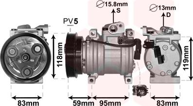 Van Wezel 8300K200 - Компресор, кондиціонер avtolavka.club