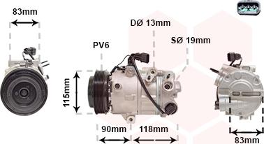 Van Wezel 8300K284 - Компресор, кондиціонер avtolavka.club