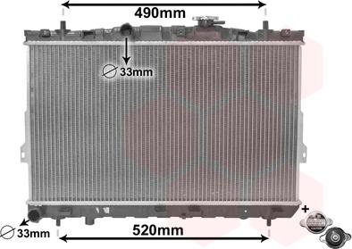 Van Wezel 82002104 - Радіатор, охолодження двигуна avtolavka.club