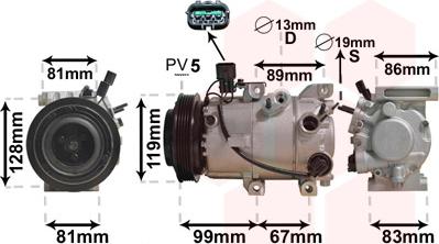 Van Wezel 8200K414 - Компресор, кондиціонер avtolavka.club