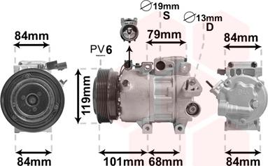 Van Wezel 8200K422 - Компресор, кондиціонер avtolavka.club