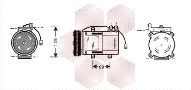 Van Wezel 8200K063 - Компресор, кондиціонер avtolavka.club