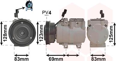 Van Wezel 8200K198 - Компресор, кондиціонер avtolavka.club