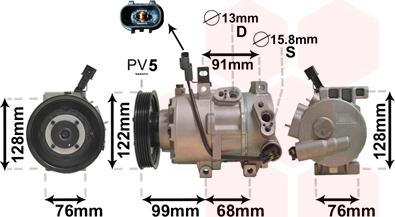 Van Wezel 8200K296 - Компресор, кондиціонер avtolavka.club