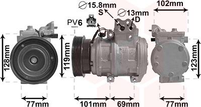 Van Wezel 8200K222 - Компресор, кондиціонер avtolavka.club