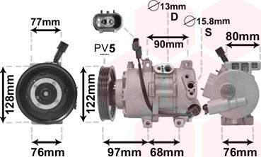 Van Wezel 8200K273 - Компресор, кондиціонер avtolavka.club