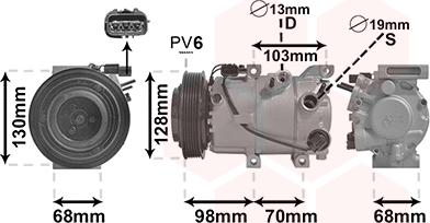 Van Wezel 8201K707 - Компресор, кондиціонер avtolavka.club