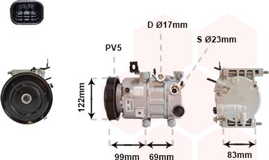 Van Wezel 8201K717 - Компресор, кондиціонер avtolavka.club