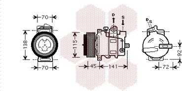 Van Wezel 3000K439 - Компресор, кондиціонер avtolavka.club