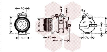 Van Wezel 3000K428 - Компресор, кондиціонер avtolavka.club