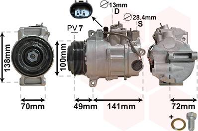 Van Wezel 3000K560 - Компресор, кондиціонер avtolavka.club