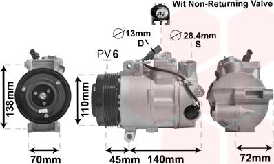 Van Wezel 3000K568 - Компресор, кондиціонер avtolavka.club