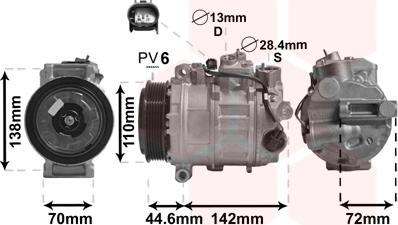 Van Wezel 3000K611 - Компресор, кондиціонер avtolavka.club