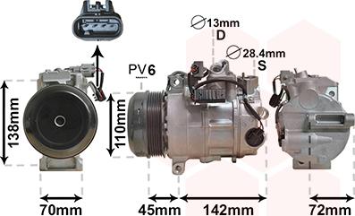 Van Wezel 3000K683 - Компресор, кондиціонер avtolavka.club