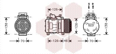 Van Wezel 3000K097 - Компресор, кондиціонер avtolavka.club