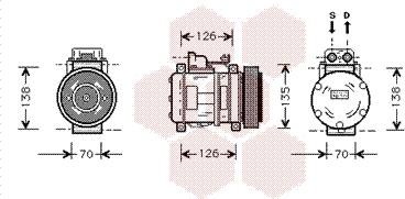 Van Wezel 3000K054 - Компресор, кондиціонер avtolavka.club