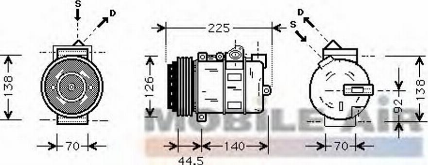 Van Wezel 3000K369 - Компресор, кондиціонер avtolavka.club