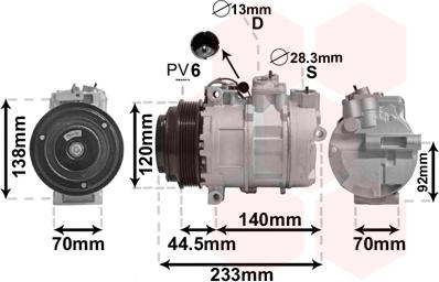 Van Wezel 3000K277 - Компресор, кондиціонер avtolavka.club