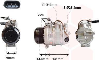 Van Wezel 3001K713 - Компресор, кондиціонер avtolavka.club