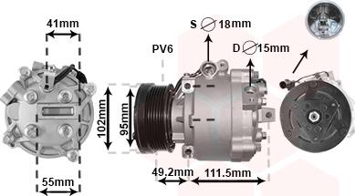 Van Wezel 3201K701 - Компресор, кондиціонер avtolavka.club