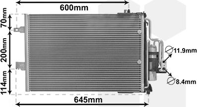 Van Wezel 37005385 - Конденсатор, кондиціонер avtolavka.club