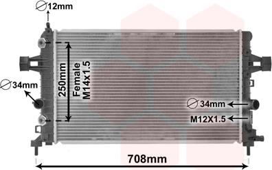 Van Wezel 37002482 - Радіатор, охолодження двигуна avtolavka.club