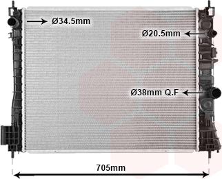 Van Wezel 37002665 - Радіатор, охолодження двигуна avtolavka.club
