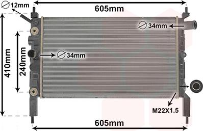 Van Wezel 37002026 - Радіатор, охолодження двигуна avtolavka.club