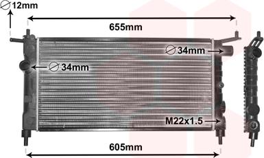 Van Wezel 37002183 - Радіатор, охолодження двигуна avtolavka.club