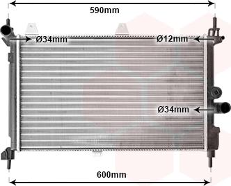 Van Wezel 37002127 - Радіатор, охолодження двигуна avtolavka.club