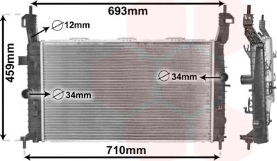 Van Wezel 37002345 - Радіатор, охолодження двигуна avtolavka.club