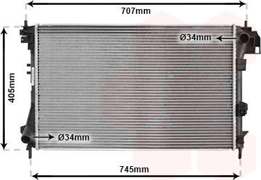 Van Wezel 37002340 - Радіатор, охолодження двигуна avtolavka.club