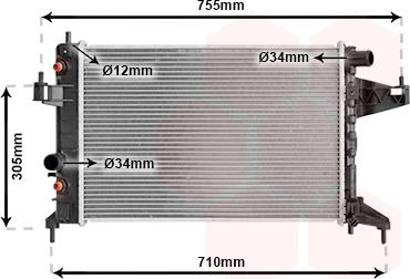 Van Wezel 37002308 - Радіатор, охолодження двигуна avtolavka.club