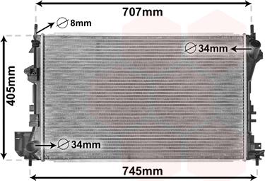 Van Wezel 37002338 - Радіатор, охолодження двигуна avtolavka.club