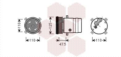 Van Wezel 3700K493 - Компресор, кондиціонер avtolavka.club