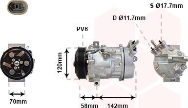 Van Wezel 3700K448 - Компресор, кондиціонер avtolavka.club