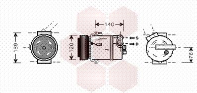 Van Wezel 3700K409 - Компресор, кондиціонер avtolavka.club