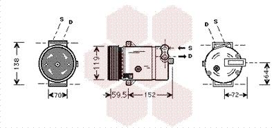 Van Wezel 3700K318 - Компресор, кондиціонер avtolavka.club