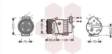 Van Wezel 3700K389 - Компресор, кондиціонер avtolavka.club