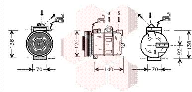 Van Wezel 3700K327 - Компресор, кондиціонер avtolavka.club