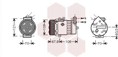 Van Wezel 3700K377 - Компресор, кондиціонер avtolavka.club