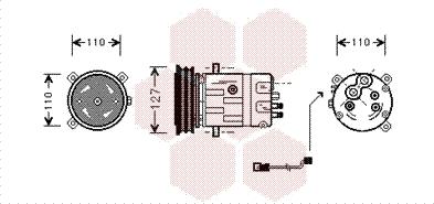 Van Wezel 3700K290 - Компресор, кондиціонер avtolavka.club