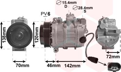 Van Wezel 7400K074 - Компресор, кондиціонер avtolavka.club