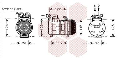 Van Wezel 7700K031 - Компресор, кондиціонер avtolavka.club