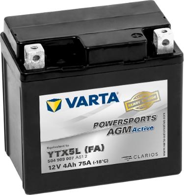 Varta 504909007A512 - Стартерна акумуляторна батарея, АКБ avtolavka.club