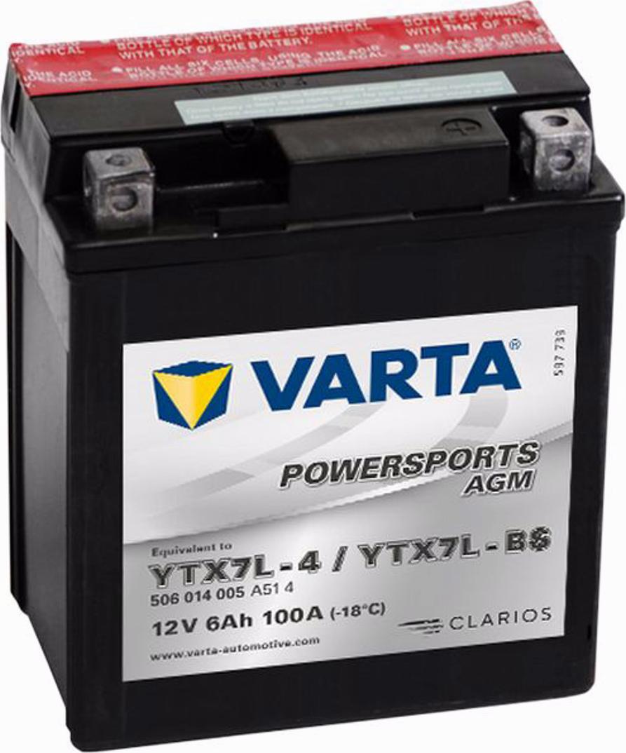 Varta 506014005 - Стартерна акумуляторна батарея, АКБ avtolavka.club