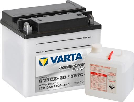 Varta 507101008A514 - Стартерна акумуляторна батарея, АКБ avtolavka.club