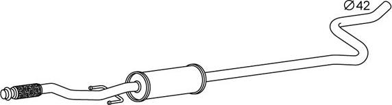 VEGAZ CS-406 - Середній глушник вихлопних газів avtolavka.club