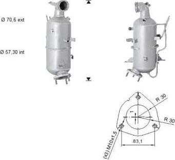 VEGAZ OK-349SIC - Сажі / частковий фільтр, система вихлопу ОГ avtolavka.club